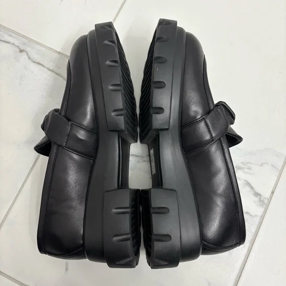 AGL Celeste Lug Sole Loafers EUR 38 Platform Chunky Leather Schoolgirl Preppy - Picture 4 of 8